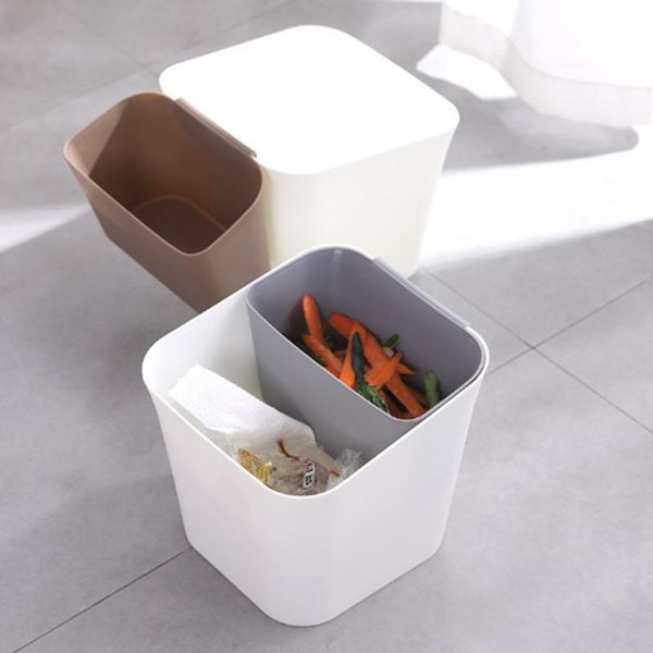 

waste bins dry and wet separation trash can multifunctional household living room kitchen dual-use classification bathroom