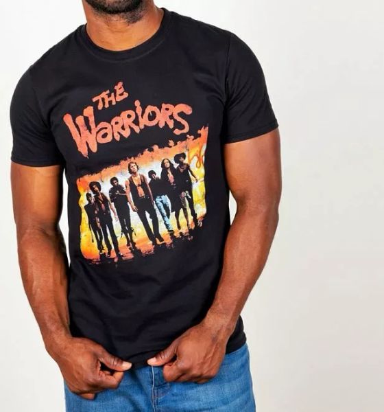 

official men's the warriors movie poster t-shirt, White;black