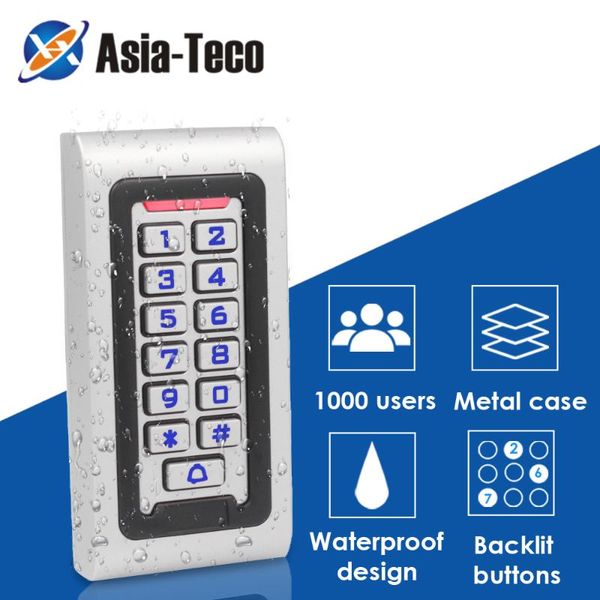 

waterproof backlight rfid door access control reader keypad 1000 users bell 125khz em card opener fingerprint