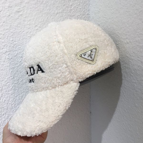 

lamb wool children's autumn and winter korean tidal duck tongue cap ins net red teddy plush thickened warm p family baseball cap