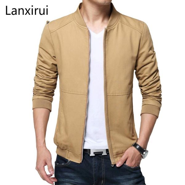 

men's jackets brand men 's spring autumn casual bomber jacket slim fit cotton stander collar mens and coat jaqueta masculina, Black;brown