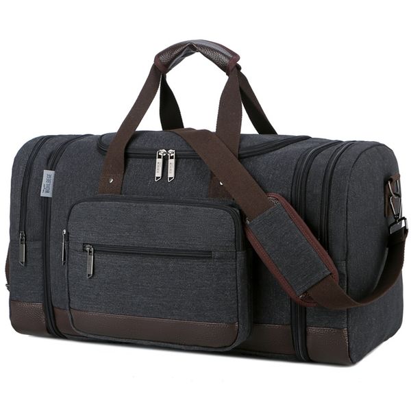 

vintage canvas travel bags men duffel tote weekend large capacity carry on luggage drop 211118