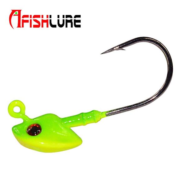 

lead head hooks 7g 10g 2pcs fish barbed hook jig multicolor fishing tackle