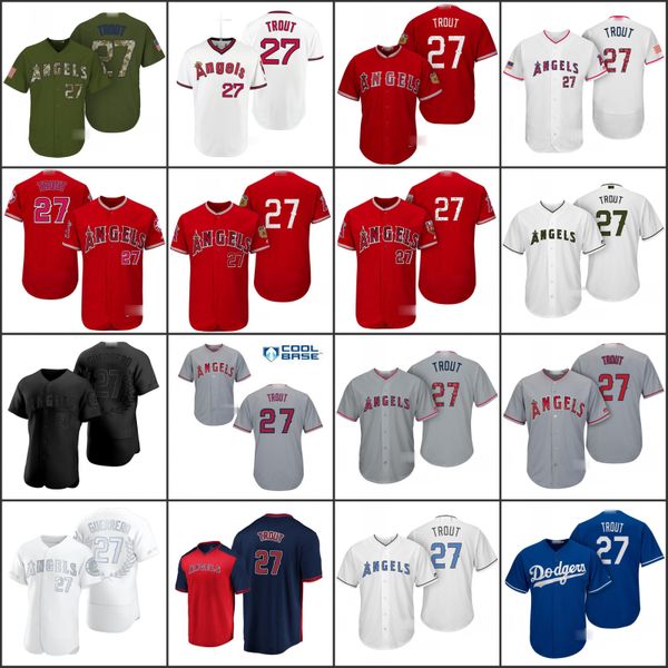 

los angeles angels men 27mike trout women youthjersey, Black;red