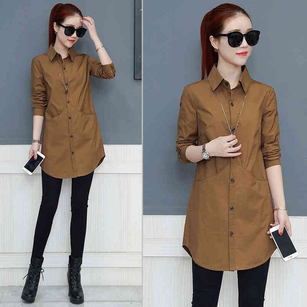 

women's blouses & shirts summer women blouse and solid slim long-sleeved lady elegant all match white outwear y1e7