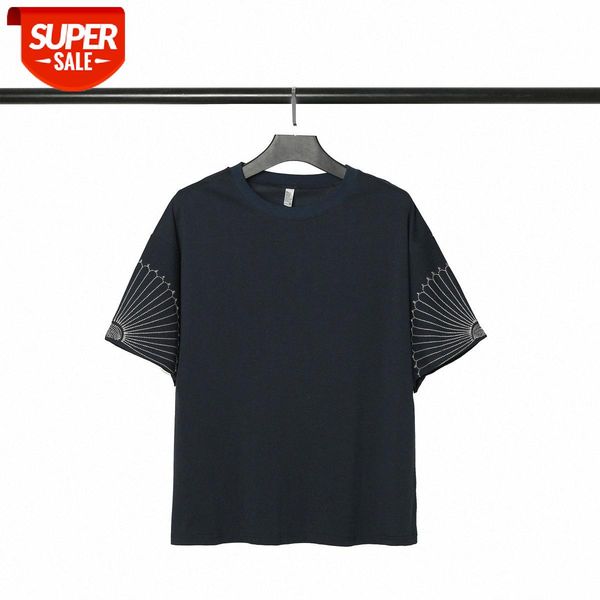 

travis scott ts sleeve embroidered oversized short-sleeved t-shirt #to67, White;black