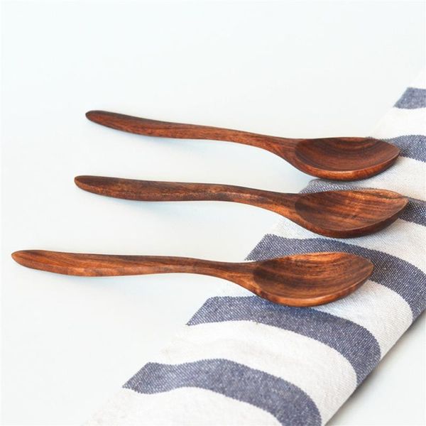 

spoons log spoon teak 18 * 4cm curved handle japanese creative wooden chspsticks