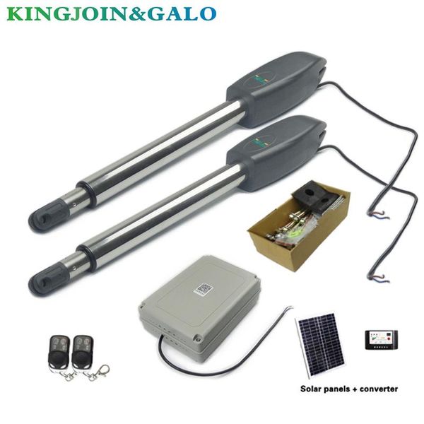 

solar control automatic dual arm swing gate door opener operator motor drive for home access fingerprint