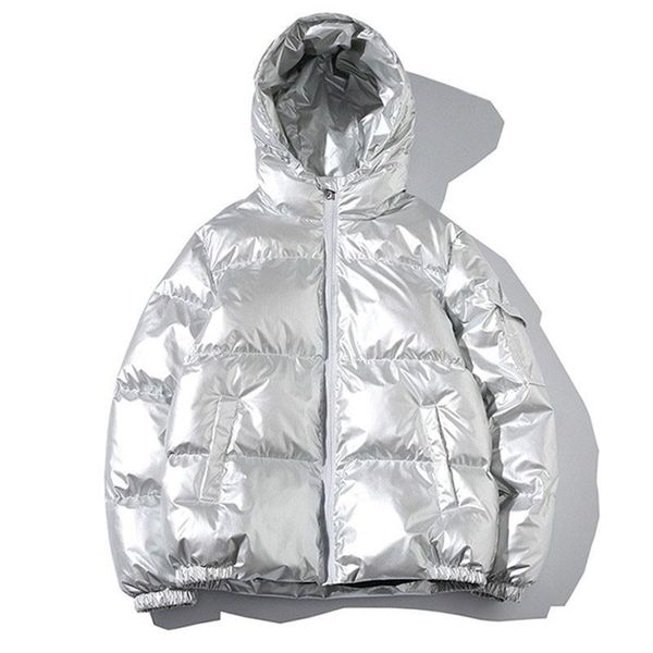 

women's trench coats zurichouse 2021 down jacket winter glossy silver/black/gold/blue plus size hooded parka outwear padded female, Tan;black
