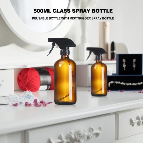

storage bottles & jars spray liquid essential oil bottle 500ml transparent brown glass professional travel points bottling