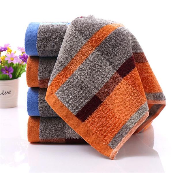 

towel clean hearting brand 100% cotton hand towels for adults plaid face bathroom sport 35x75cm hair swimming gifts