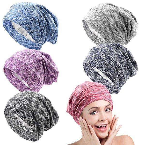 

shower caps satin lined hair cover cap,adjustable no fading night sleeping cap for curly hair,chemo headwear care