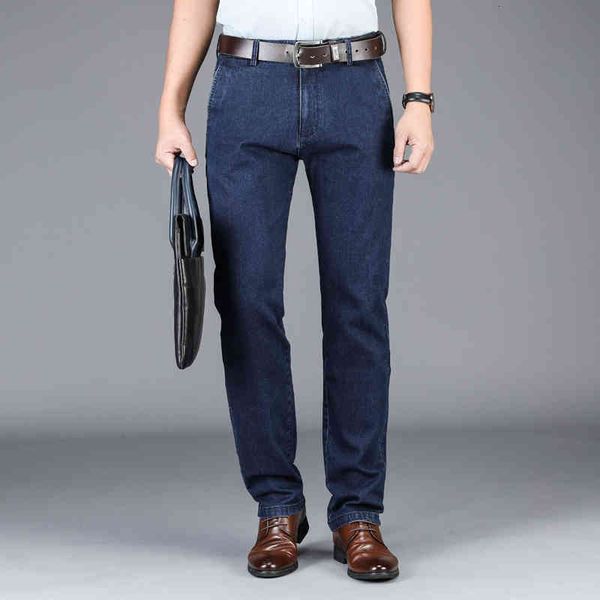 

jean luxury 99% comfortable cotton jeans fall and winter marks business clothes black blue pants