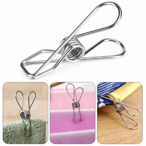 

clothing & wardrobe storage 20pc/set multipurpose steel clips antiskid clothes pins pegs holder clamps sealing clip po clothespin