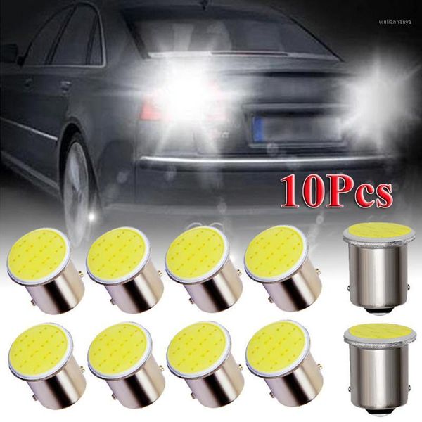 

10pcs white 1156 ba15s p21w led car lamp cob 12 smd 12v voltage1