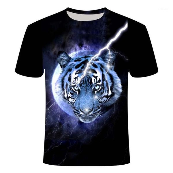 

animal t-shirt men's fun slim printing summer t-shirts, White;black