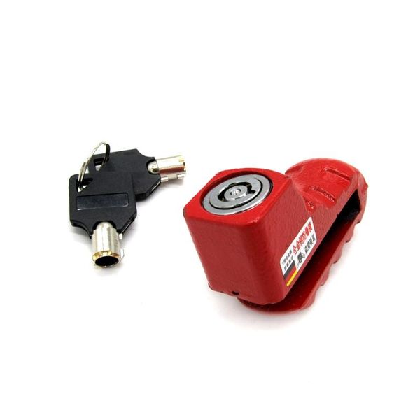 

theft protection security motorcycle lock anti electric motorbike scooter wheel disc brake red black color for option