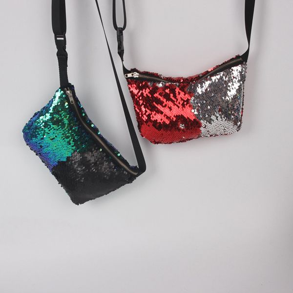 

fashion paillette sequin waist bag women bum bag pouch