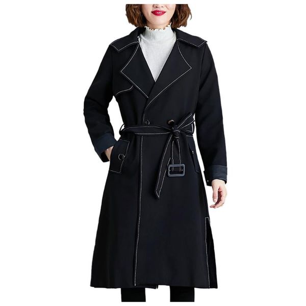 

women's clothing fashion coat casual long sleeve ladies outwear overcoat women jacket leather jackets, Black;brown