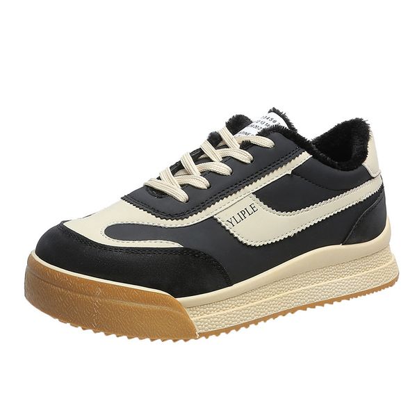 

winter sneakers women thick heel sport shoes brand designer trainers, Black;white