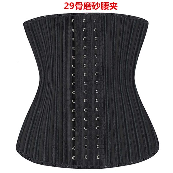

waist tummy shaper latex straight rubber corset 29 bone matte latex abdominal binding belt waist shaping cloth women