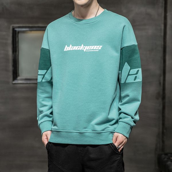 

Men's Hoodies & Sweatshirts Casual Men Solid Printed Pullover O-Neck Slim Fit Sweatshirt Male Tracksuit Drop AYLI, Black