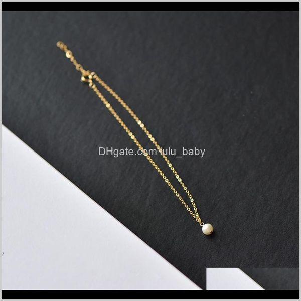 Cavigliere Drop Delivery 2021 Lily 14K Gold Filled vera perla cavigliera gamba braccialetto per le donne spiaggia catena alla caviglia regalo gioielli F1219 Gw8Re