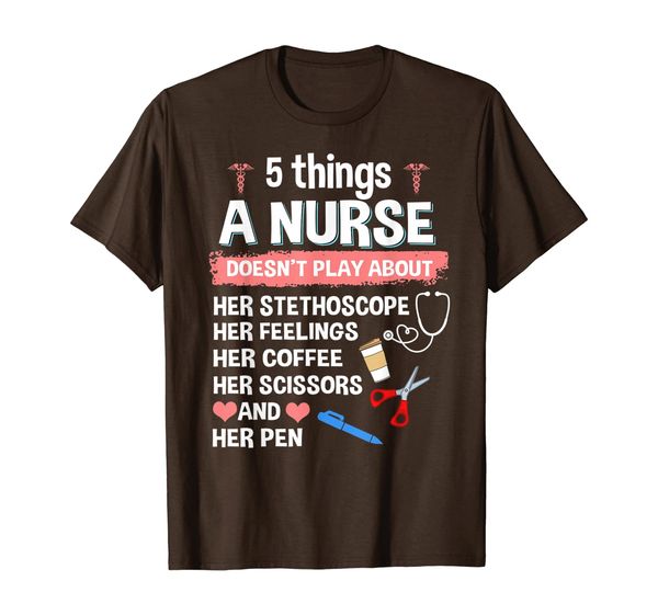 

funny tee things a nurse doesn't play about her stethoscopes t-shirt, White;black