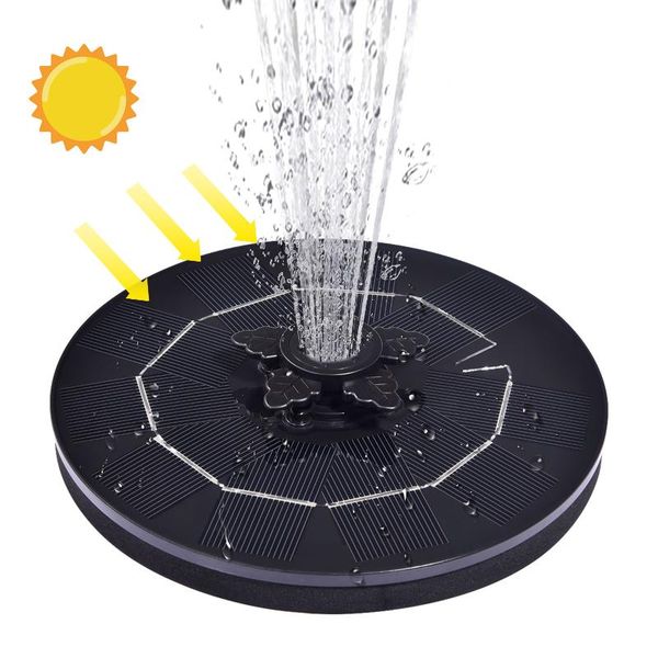 

solar fountain 3 in 1 nozzle swimming pools pump for bird bath pond pool fish tank aquarium garden 3w decorations