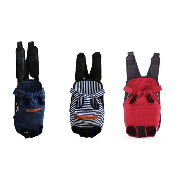 

backpack adjustable pet carrier front dog travel bag legs out c90e