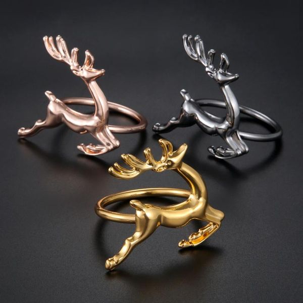 

napkin rings 6pcs/lot christmas deer buckle wedding holiday dinner decoration