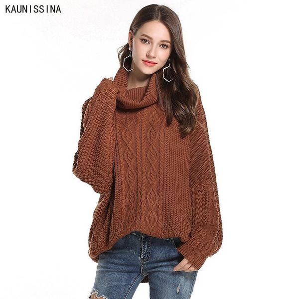

women turtleneck sweater autumn winter knitted pullover elegant fashion sweaters ladies plus size streetwear knitwear clothes women's, White;black