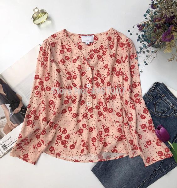 

elfstyle viscose v neck women light purple/pink/dark blue blouse women's blouses & shirts, White