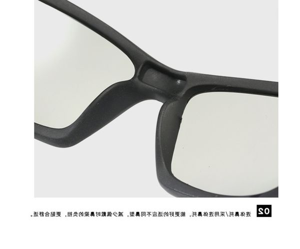 

sunglasses fashionable sun frames men sunglasses fashion polarized pchromic square style brand design oculos driving color changing retro ma, Black