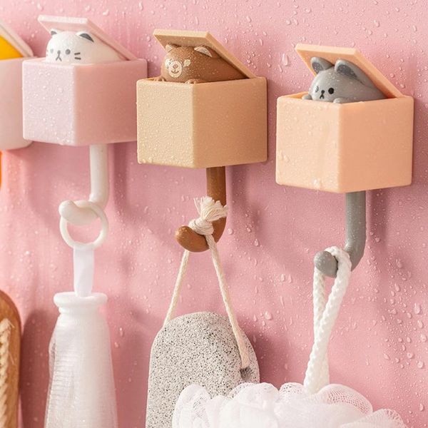 

hooks & rails cartoon cat hook cute seamless decorative key holder bedroom door hangers hat rack umbrella towel racks organizer