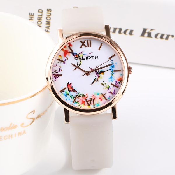 

wristwatches 2021 fashion luxury flower golden silicone sport jelly women watches retro ladies gift, Slivery;brown