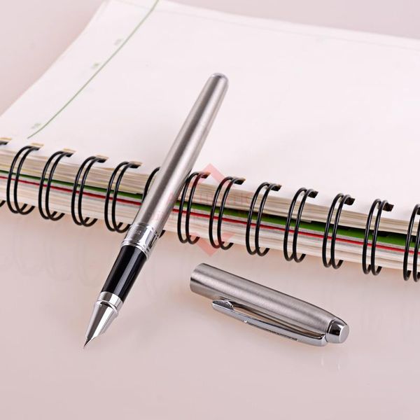 

classic steel fountain pen with 0.38mm extra fine nib metal inks for office school supplies writing stationery pens