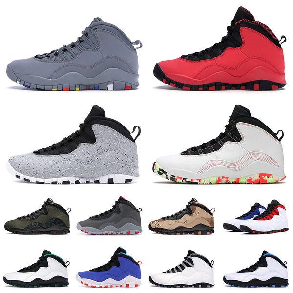 

jumpman 10 10s basketball shoes for mens designer ember glow orlando powder blue steel grey cement tinker chicago sports sneakers trainers s