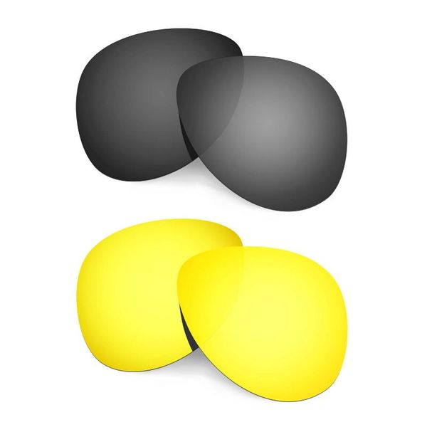 

sunglasses hkuco for plaintiff polarized replacement lenses - black&gold 2 pairs, White;black