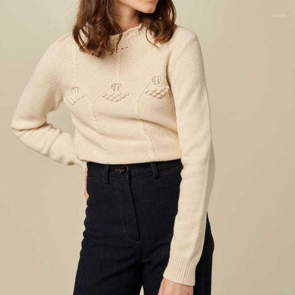 

women turtleneck sweater hollow out long sleeve autumn female retro knit pullover clothes women's sweaters, White;black