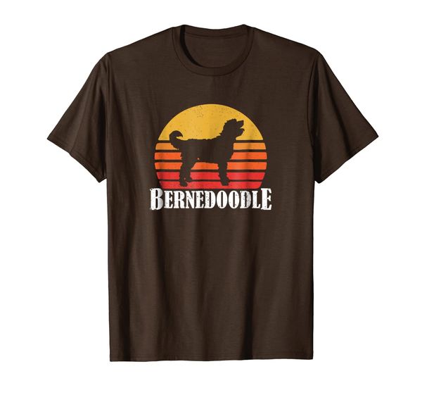 

bernedoodle shirt - retro vintage doodle, White;black