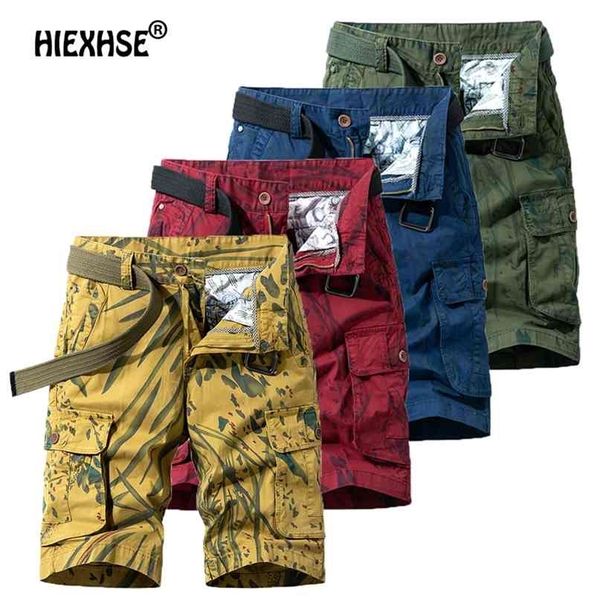 Verão Ao Ar Livre Homens Militar Uniforme Camuflagem Shorts Decoração Multi-bolso Decoração Casual Esportes Bermudas Homens Cargo 210713