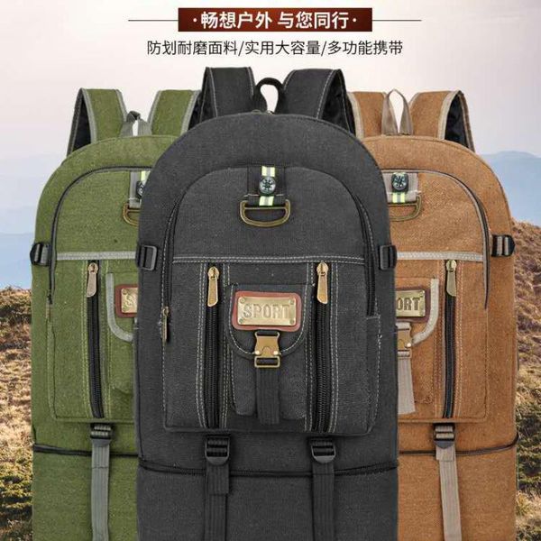 

backpack fashionable and lightweight for outing luggage large-capacity travel large canvas outdoor hiking bag