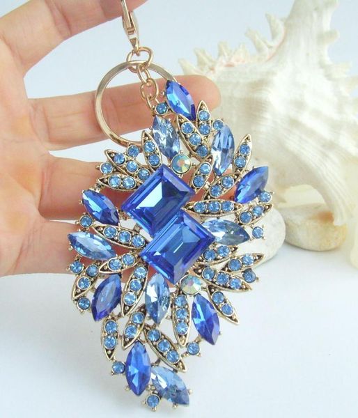 

keychains charming flower keychain pendant rhinestone crystal k04079, Silver