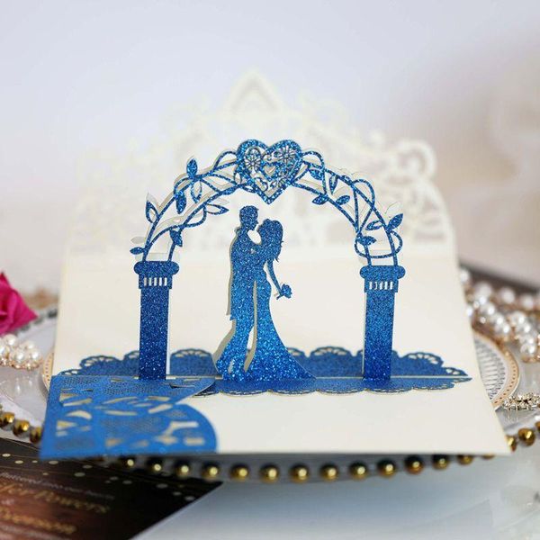 

greeting cards 10pcs bride groom hollow wedding party invitations card delicate carved lace romantic supplies
