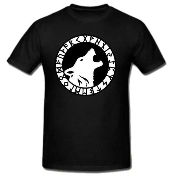 

Viking Howling Wolf T shirt Tee Nordic Small- 5XL avail., White;black