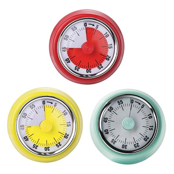 Timer 7XEA Mechanischer Küchentimer Kleiner visueller Countdown magnetisch mit lautem Alarm für Kinder und Erwachsene Backen Kochen Dampf