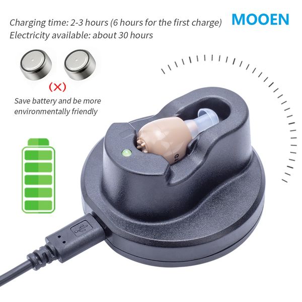 

2021 hearing aid rechargeable hearing device ite ear hearing aids for the elderly audifonos sound amplifier for deafnessscouts