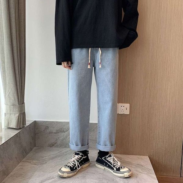 

rights japanese vintage clothing jeans men fashion brand losse and multilateral casual broek han banchao, Blue