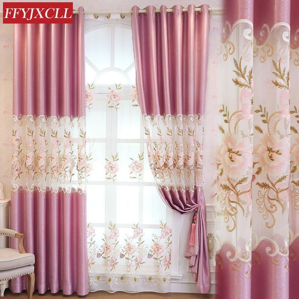 

curtain & drapes high precision hollow embroidery flower european style living room dining bedroom embroidered